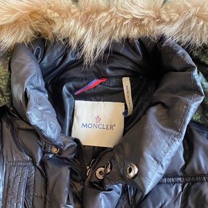 Moncler Down Jacket Parka for men, size XL, Black/ Dark Green, excellent
